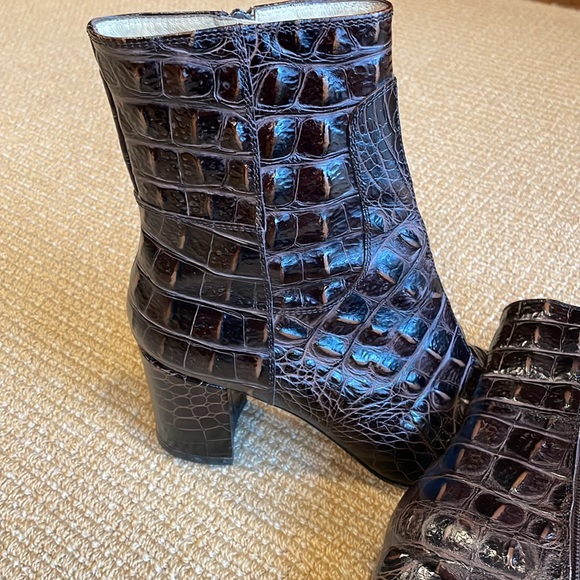 DOLCE & GABBANA HORNBACK BROWN  low boot size 39 1/2 - Picture 3 of 14